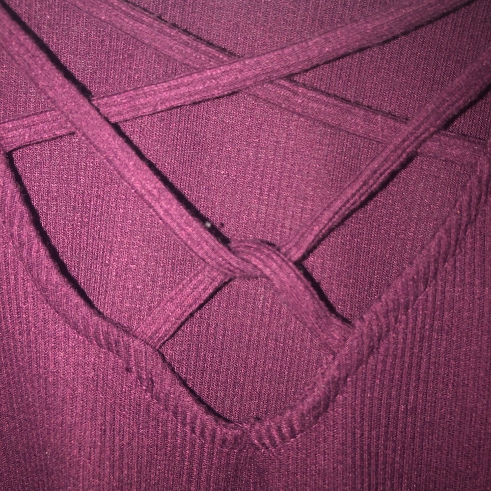 Maroon long sleeve shirt